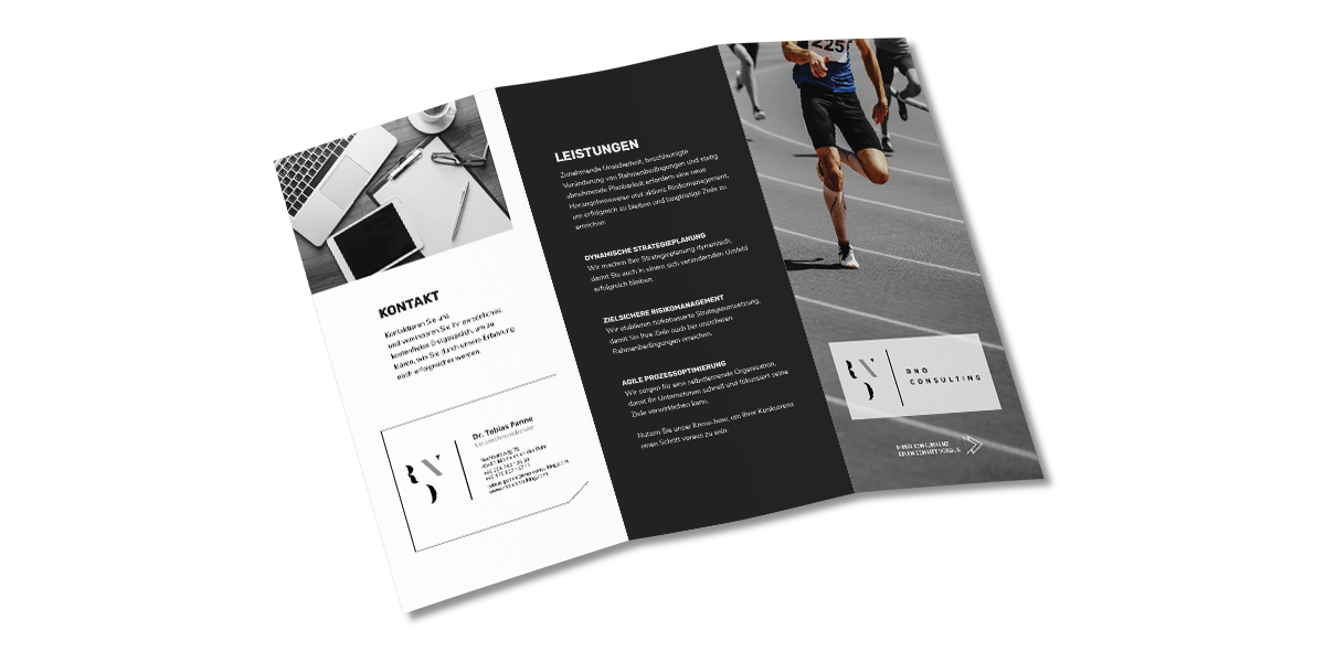 Werbeagentur Muelheim Oberhausen Grafikdesign rnoconsulting flyer aussen